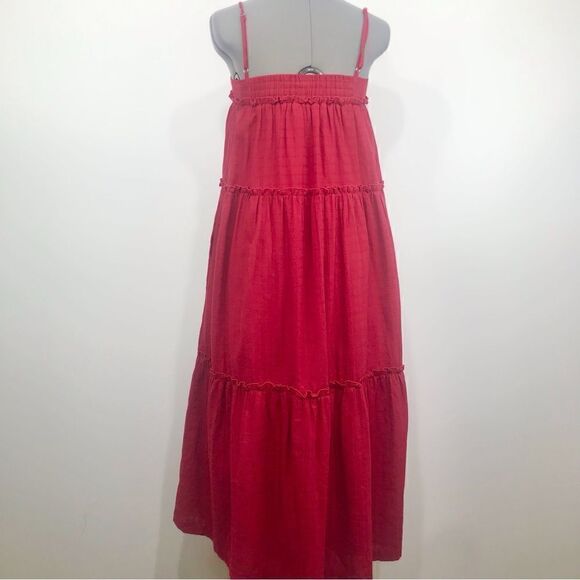 Sugar + Lips Red Tiered Sundress - Picture 4 of 16